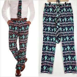 Shinesty The Sensual Succulent Neon Cactus Pants & Tie Set Size 34x34 Party Rave